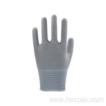 Hespax Non-dust Seamless Work Cheap Breathable Grey Gloves